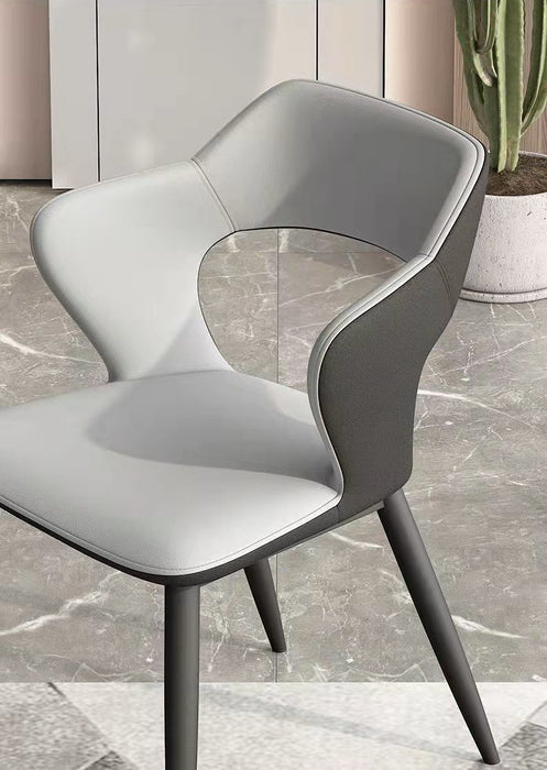 Modern Minimalist Red Backrest Desk Chair Grey
