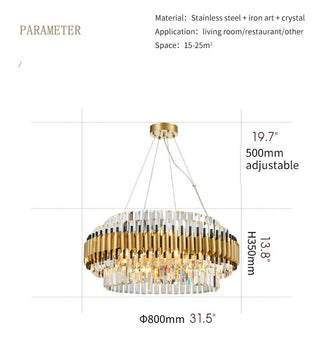 MIRODEMI® Luxury Crystal LED Chandelier of Stainless Steel for Living Room, Lobby image | luxury lighting | luxury chandelier