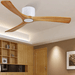 MIRODEMI® 36" LED Wooden Ceiling Fan with Lamp and Remote Control image | luxury furniture | wooden ceiling fans | home decor