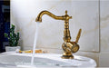 MIRODEMI® Antique Black/Bronze Brass Bathroom Sink Faucet Single Handle Hot/Cold Water Antique Gold / Short