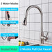 MIRODEMI® Kitchen Faucet Single Hole Pull Out Spout Kitchen Sink Mixer Tap Stream Sprayer Brushed Nickel
