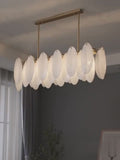 Acquacanina | Luxury Rectangle Gold Glass Modern Chandelier
