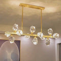 Zagarise | Circle/Linear Diamond Crystal Chandelier for Bedroom