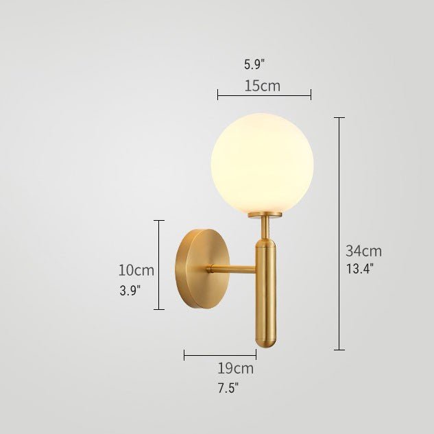 MIRODEMI® Modern Glass Wall Lamp in the Ball Shape, Living Room, Bedroom