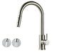 MIRODEMI® Black/Brushed nickel Kitchen Faucet Smart Touch Induction Sensitive Mixer Tap