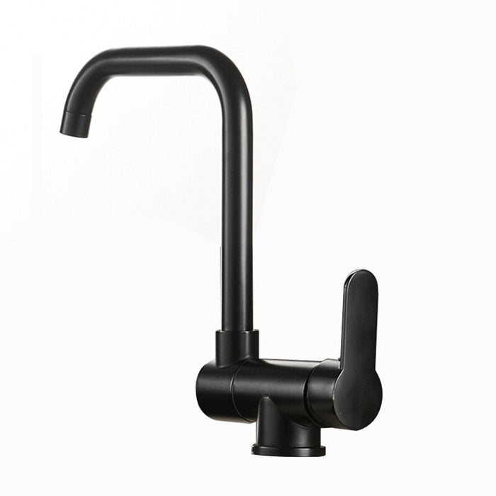 MIRODEMI® Black/Gold/Brushed Nickel Kitchen Rotating Faucet Mixer Single Handle Black A