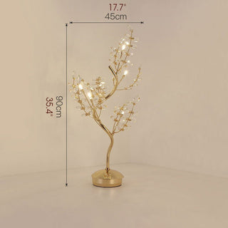 MIRODEMI® Gold Crystal LED Table Lamp in the Shape of Tree for Living Room, Bedroom image | luxury lighting | table lamps