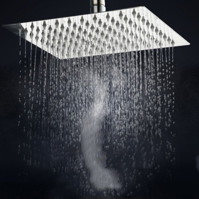 MIRODEMI® Chrome/Brushed Nickel Stainless Steel Ultrathin Shower Head 16" Rainfall