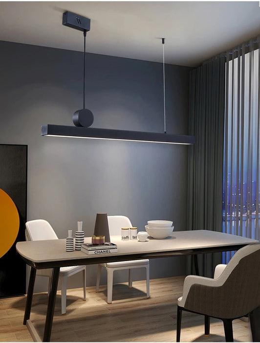 MIRODEMI® Modern black hanging chandelier for living room, dining room, kitchen island Round / 34.6'' / Warm Light