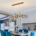 MIRODEMI® Modern gold glass chandelier for dining room, livimg room, bedroom Smoke gray glass / Warm light 3000K