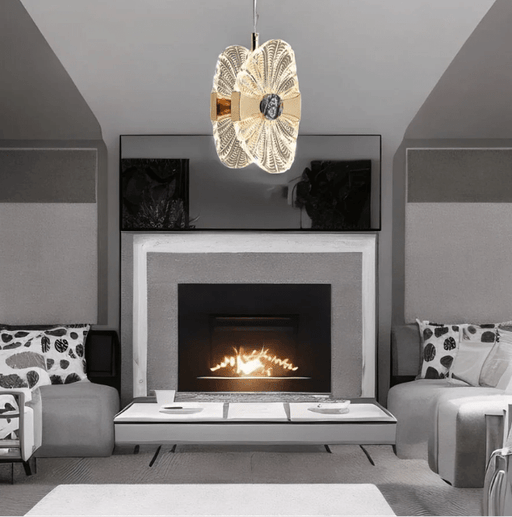 MIRODEMI® Modern Chandelier in the Shape of Lotus Leaf for Dining Room image | luxury lighting | leaf shape chandeliers