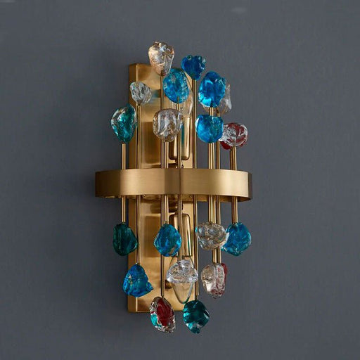 MIRODEMI® Wall light fixture with colorful crystals Warm light (3000K)