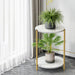 Round Nordic Luxury Multi-Storey Plant Stand White / Dia9.4xH19.7" / Dia24.0xH50.0cm