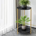 Round Nordic Luxury Multi-Storey Plant Stand Black / Dia11.8xH35.4" / Dia30.0xH90.0cm