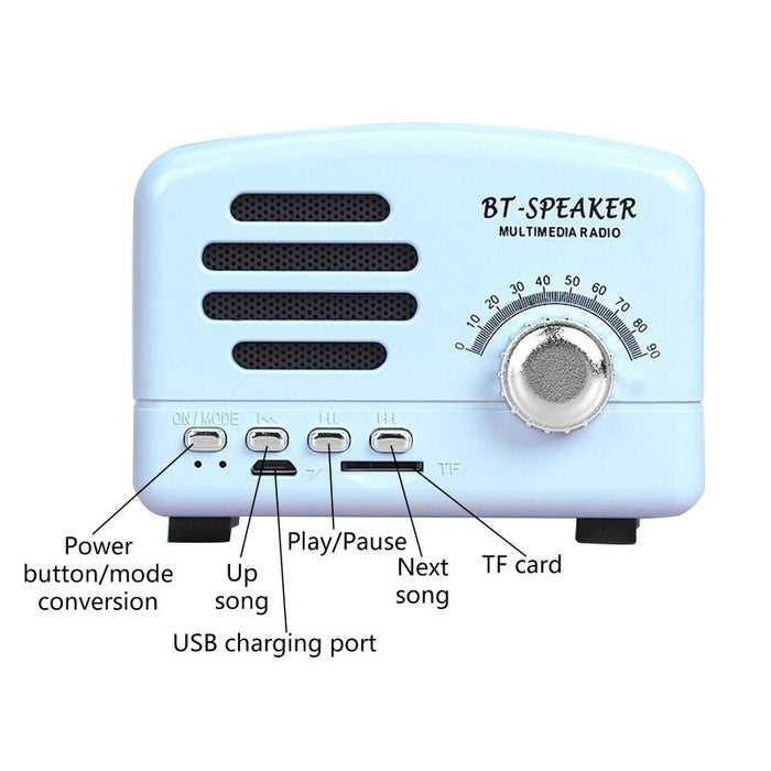 Mini Retro Bluetooth Speaker (MP3)