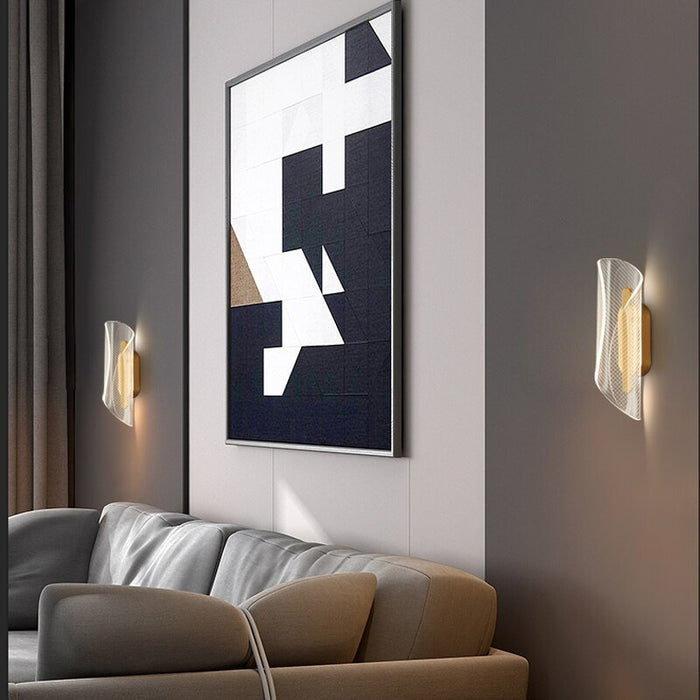 MIRODEMI® Gold LED wall light fixture for bedroom.