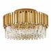 MIRODEMI® Round gold crystal chandelier for ceiling