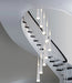 MIRODEMI® Golden/Black LED Hanging Meteor Rain Staircase Chandelier White lamp body / 9 Cone tube