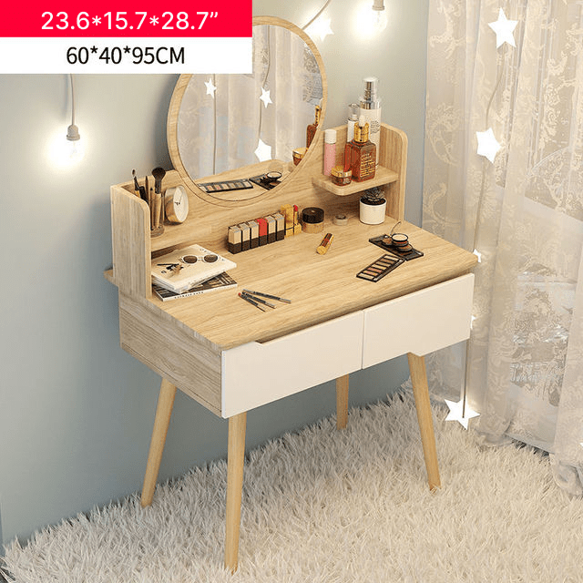 Modern Wooden Dressing Table with Storage and Mirror image | luxury furniture | luxury dressing tables | luxury makeup tables