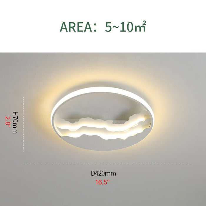 MIRODEMI® Modern Round Ceiling Lamp with Dimming for Bedroom and Kids Room
