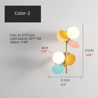 MIRODEMI® Nordic Multicolor Tree Wall Sconce for Children's Room image | luxury lighting | luxury wall lamps | colorful lamps