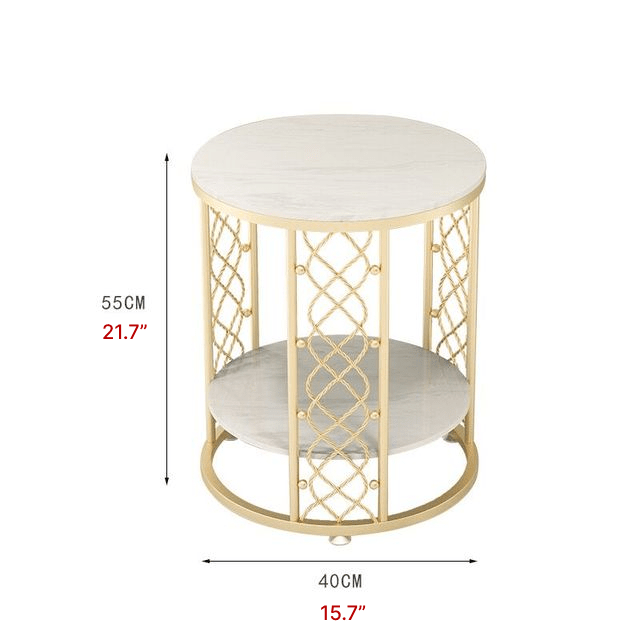 Marble Wrought Round Small Coffee Table