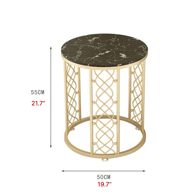 Marble Wrought Round Small Coffee Table image | luxury furniture | marble tables | small tables | coffee tables | round table