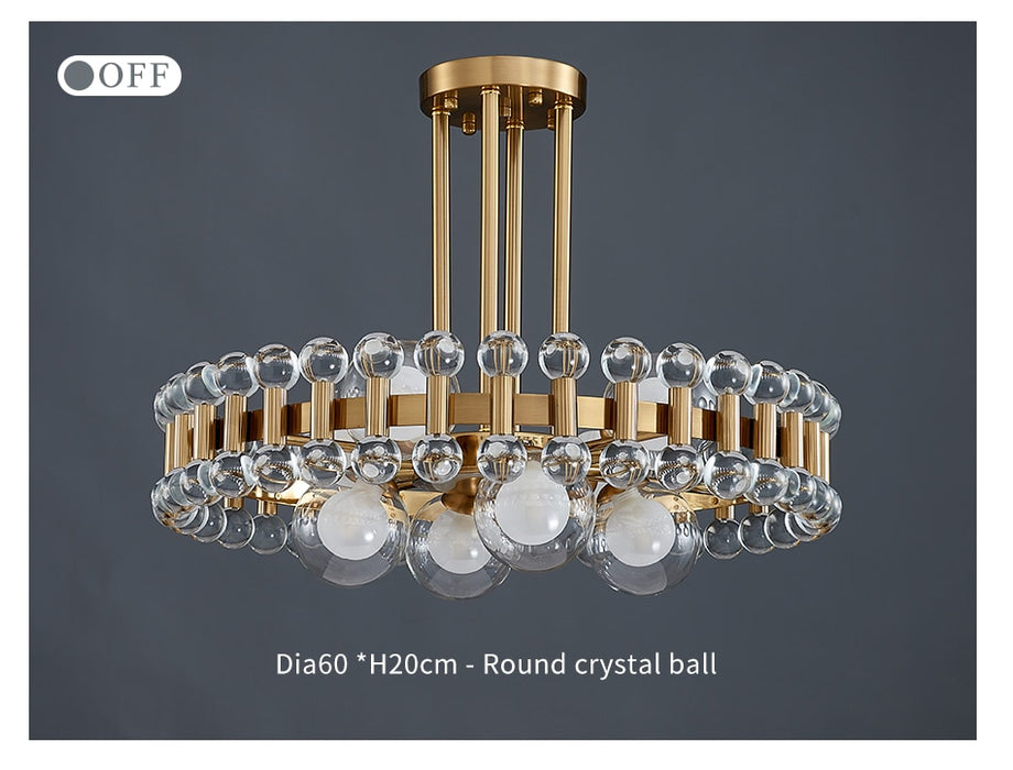 MIRODEMI® Modern colorful crystal LED Chandelier for living room, dining room