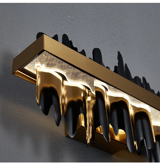 MIRODEMI® New modern LED gold and black wall sconce