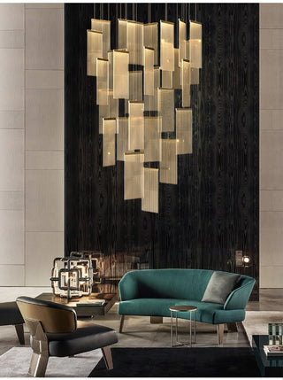 MIRODEMI® Luxury modern LED chandelier for staircase, lobby, living room, stairwell image | luxury lighting | luxury lamps