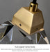 MIRODEMI® Gold Minimalist Diamond Design Crystal Pendant Wall Lamp