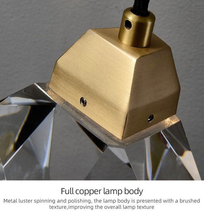 MIRODEMI® Gold Diamond Crystal Pendant Wall Lamp - Set of 2 pcs
