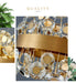 MIRODEMI® Luxury rectangle gold crystal chandelier