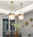 MIRODEMI® Modern drum led chandelier for living room, master bedroom, dining room White glass / 8'' / Warm Light