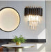 MIRODEMI® 11'' Black LED crystal wall lamp