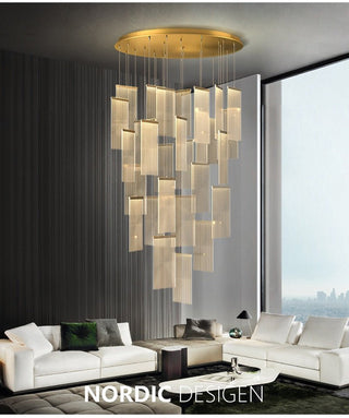 MIRODEMI® Luxury modern LED chandelier for staircase, lobby, living room, stairwell image | luxury lighting | luxury lamps