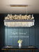 MIRODEMI® Gold/black rectangle modern chandelier 35.5'' / Warm light (3000K)