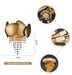 MIRODEMI® Modern crystal gold wall sconce for bedroom