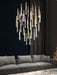 MIRODEMI® Luxury long LED chandelier for staircase, living room, dining room, stairwell 31 lights / Warm light / Dimmable