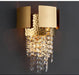 MIRODEMI® Modern crystal gold wall lamp for bedside