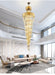 MIRODEMI® Trinité | Exclusive Long Gold Modern Crystal Chandelier Dia19.7*H63 / Warm Light 3000K