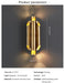 MIRODEMI® Brushed gold LED wall sconce for bedroom.