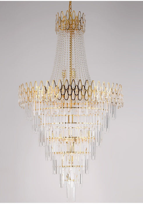 MIRODEMI® Gold crystal chandelier for living room, staircase, lobby, stairwell