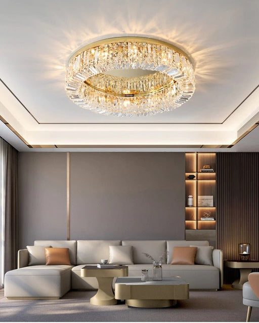 MIRODEMI® New modern crystal chandelier for ceiling. Lighting for living room, bedroom Gold / NOT dimmable / Dia 15.8''/ Warm Light 3000K