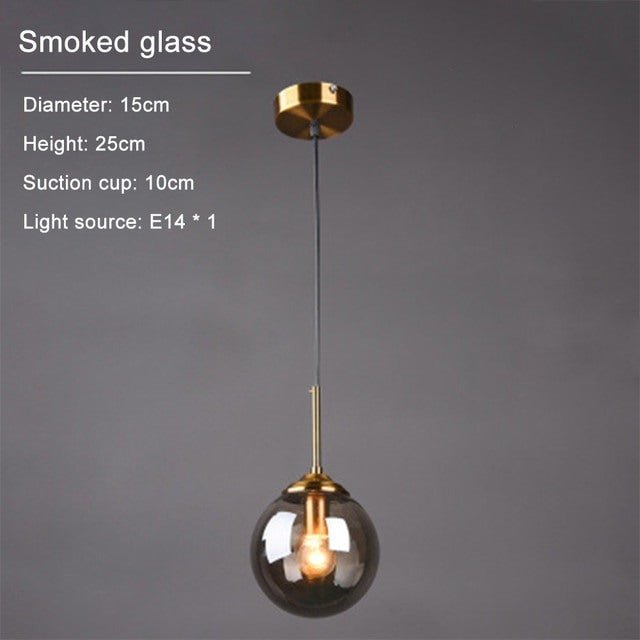 MIRODEMI® Modern LED Pendant Light in the Shape of Glass Ball for Dining Room