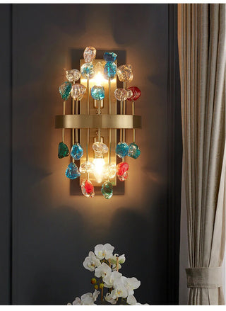 MIRODEMI® Wall light fixture with colorful crystals