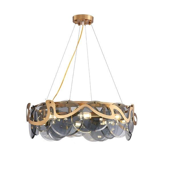MIRODEMI® Gold design glass light fixture