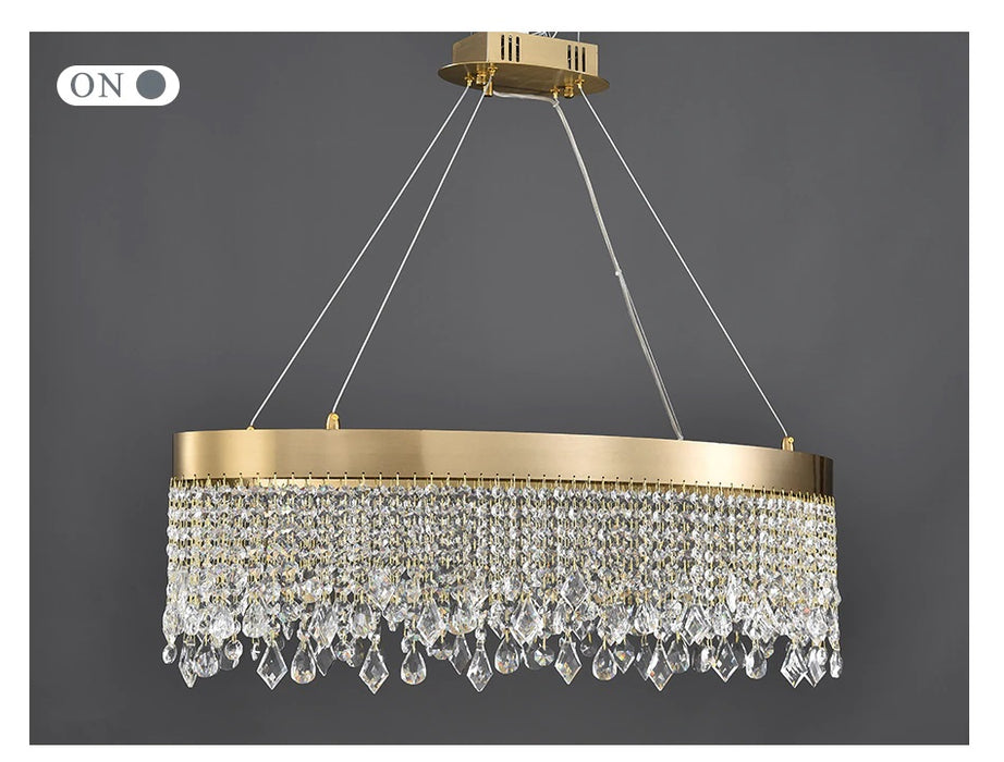 MIRODEMI® Luxury rectangle/oval chandelier lighting for dining room, kitchen