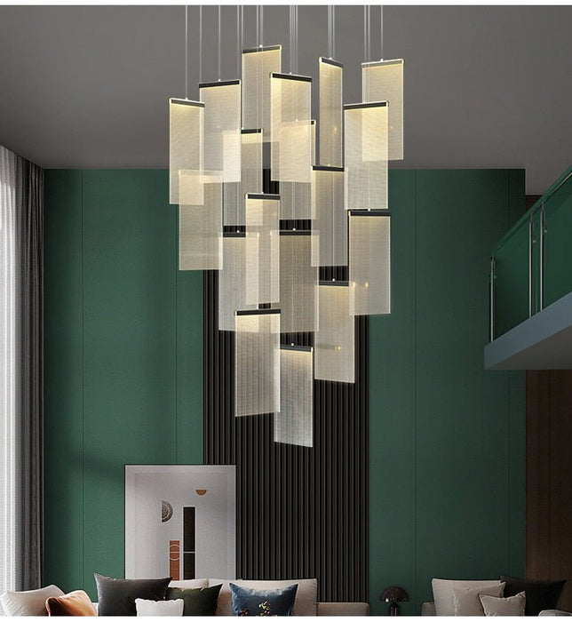 MIRODEMI® Luxury modern LED chandelier for staircase, lobby, living room, stairwell image | luxury lighting | luxury lamps