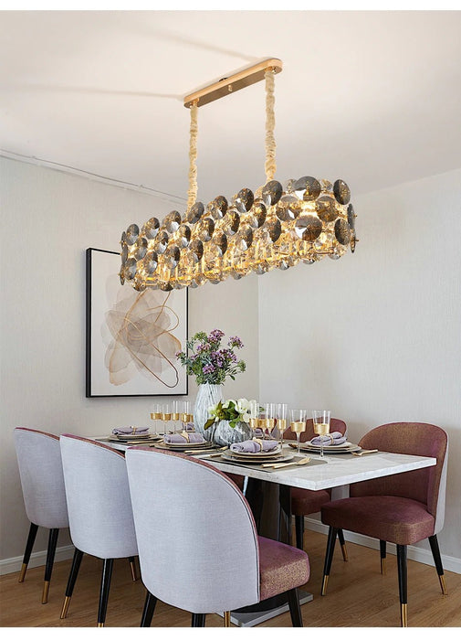 MIRODEMI® Chandelier luxury round gold home decoration Warm light (3000K)